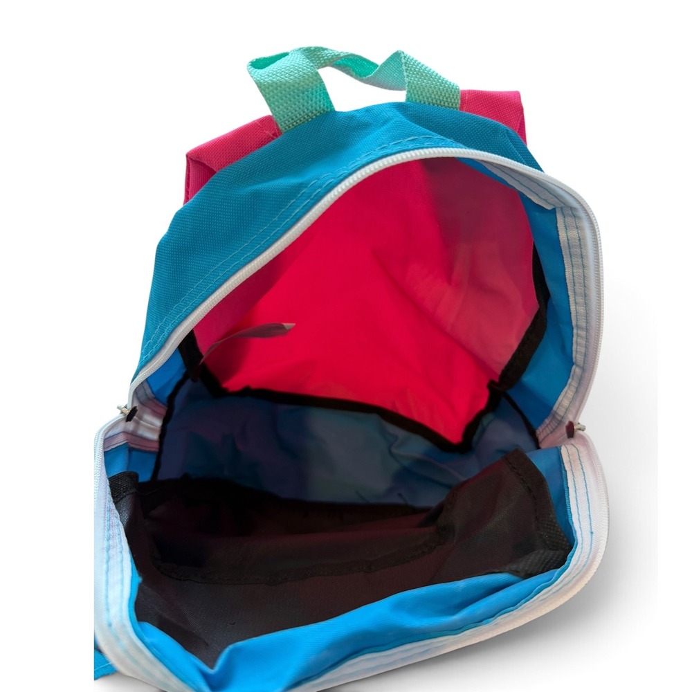 Critter Backpack Kids Owl School Bag Blue Pink Chevron Print NWT - Picture 3 of 7